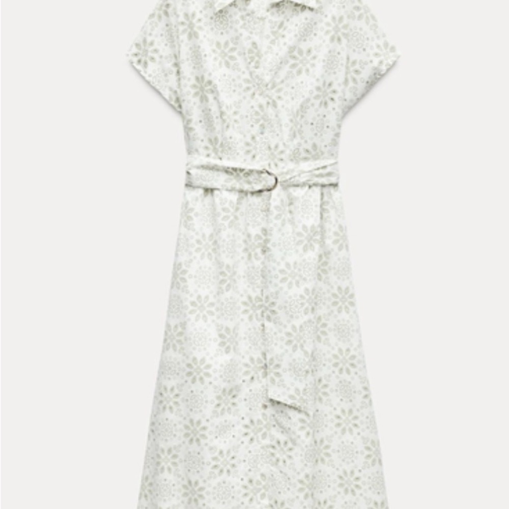 Elegant Zara  White eyelet  Dress